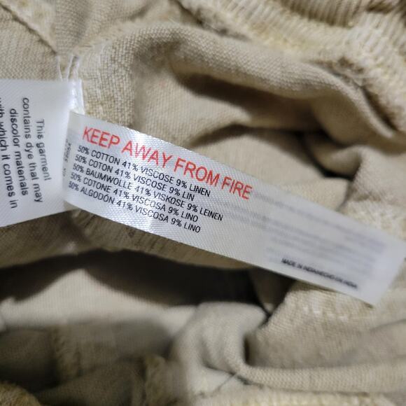 Anthropologie Daily Practice Evergreen Pants Tan Cargo Baggy High Waist Size XS - Picture 15 of 16